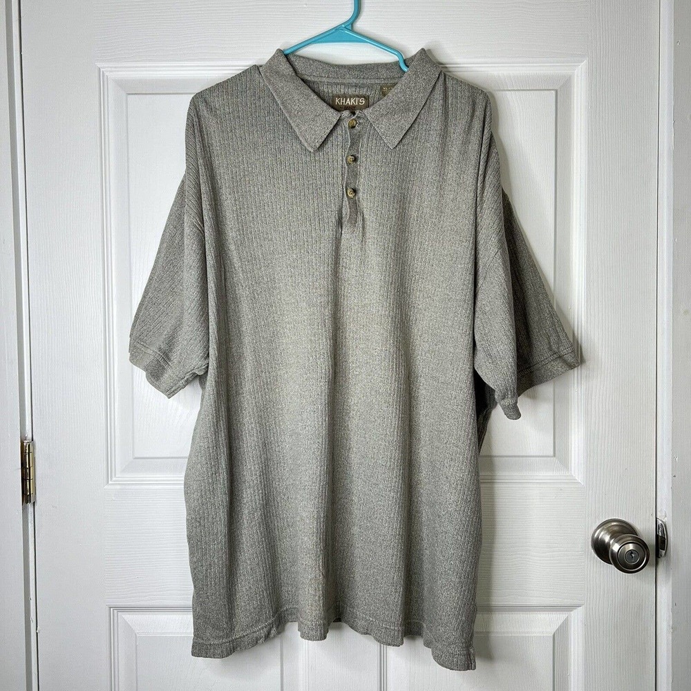 Khakis By Arrow Polo Shirt Adult XL Blue Cotton Short Sleeve Mens